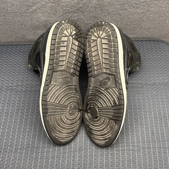 Size 8-Nike Air Jordan 1 Retro Black Patent Anti Gravity - Picture 8 of 10